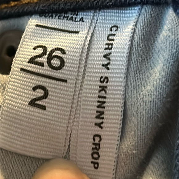 Loft curvy skinny crop blue jeans size 26 2 - Picture 9 of 10